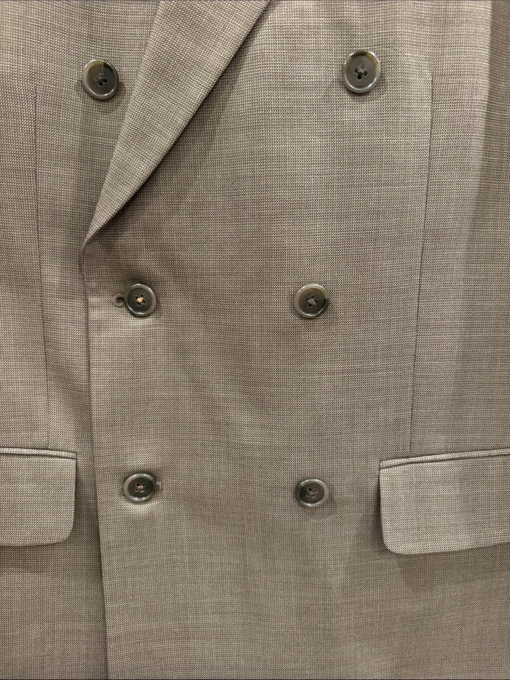 38 Short Linea Uomo Men's Double-Breasted Tailored Brown Suit Blazer